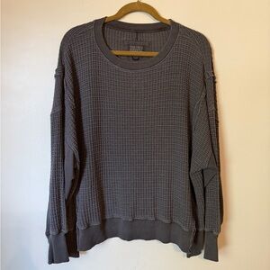 American Eagle Outfitters Charcoal Ribbed Sweater
